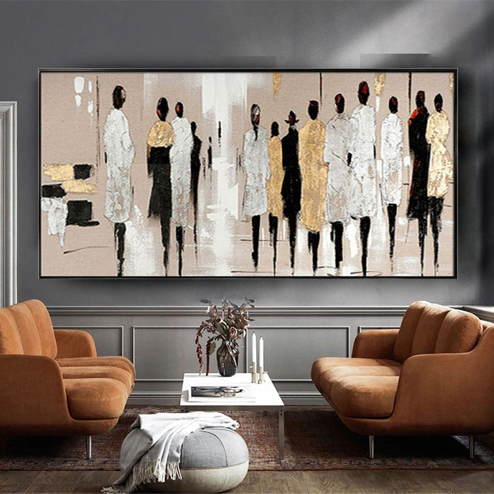 Modern figure painting with expressive brushstrokes