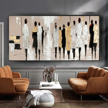 Modern figure painting with expressive brushstrokes