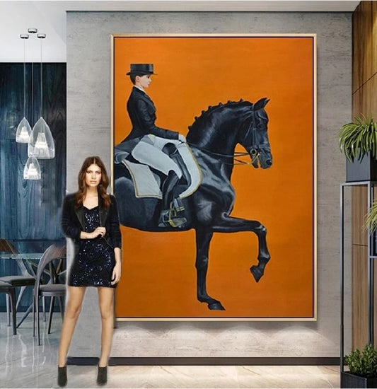 Modern figure painting with expressive brushstrokes
