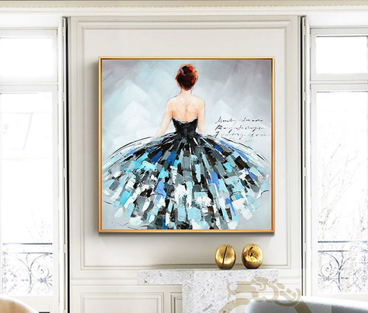 Handcrafted Modern Figure Painting Fine Wall Art For Homedecor MDP1030