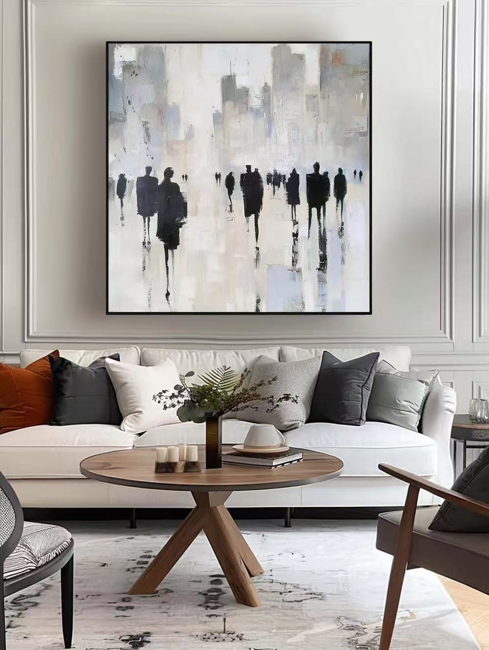 Modern Handcrafted Figure Painting Fine Wall Art For Home Decor MDP1035B