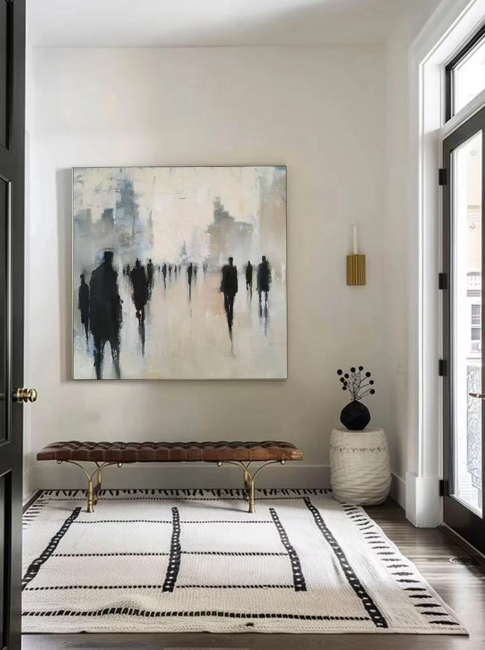 Modern Handcrafted Figure Painting Fine Wall Art For Home Decor MDP1035C