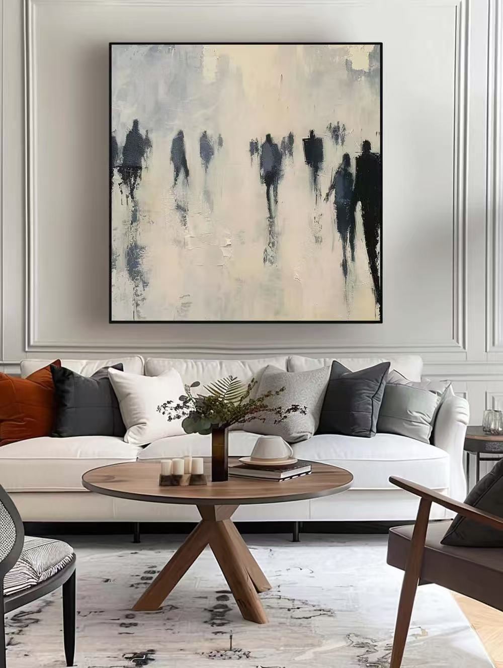 Modern Handcrafted Figure Painting Fine Wall Art For Home Decor MDP1035D