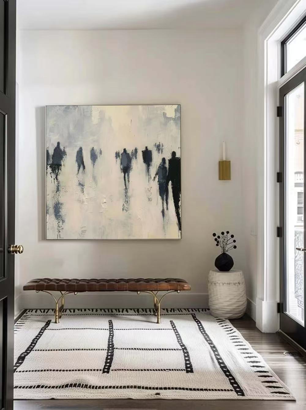 Modern Handcrafted Figure Painting Fine Wall Art For Home Decor MDP1035D