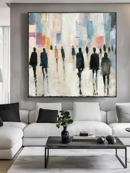 Modern Handcrafted Figure Painting Fine Wall Art For Home Decor MDP1035F