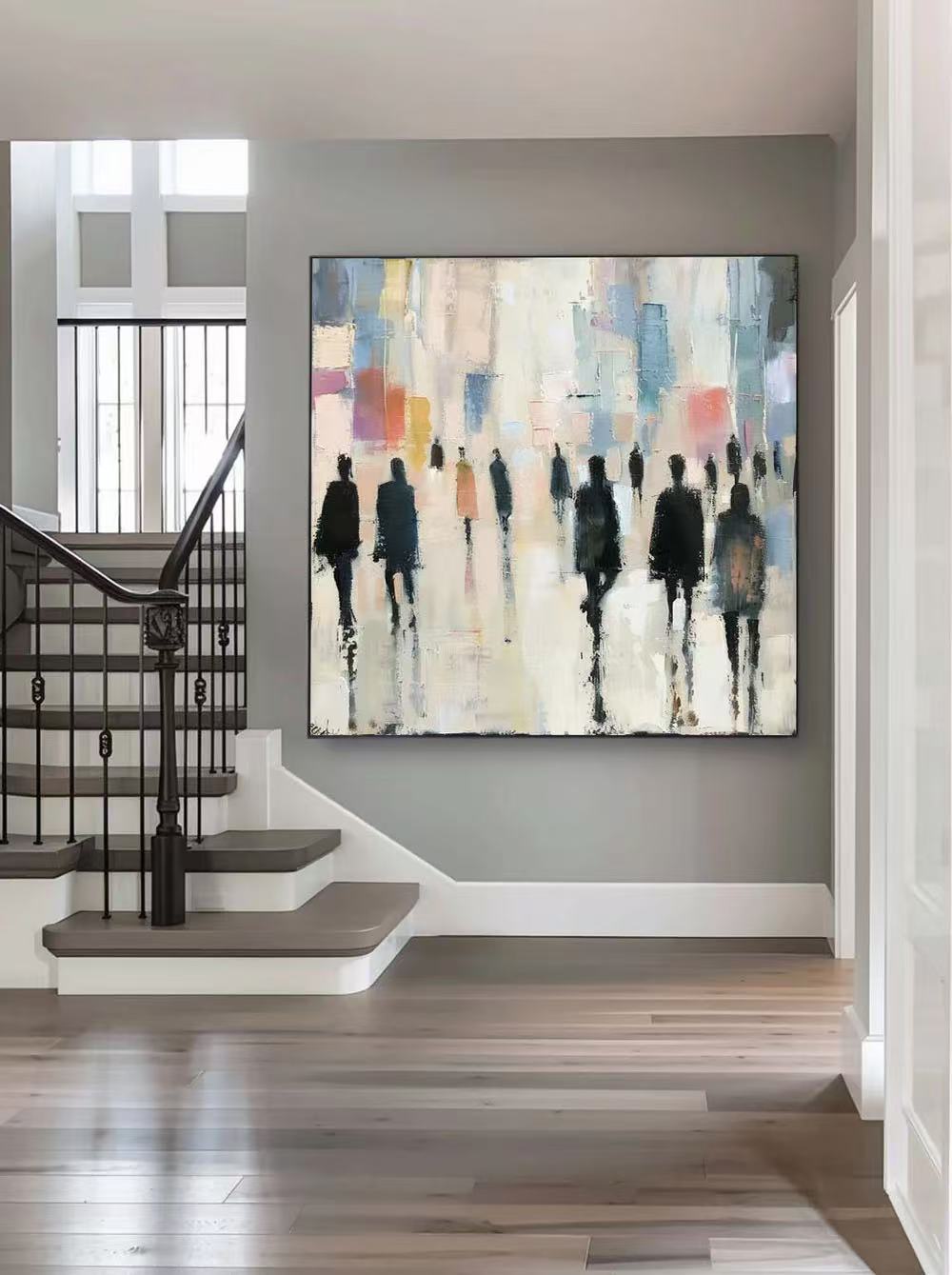 Modern Handcrafted Figure Painting Fine Wall Art For Home Decor MDP1035F