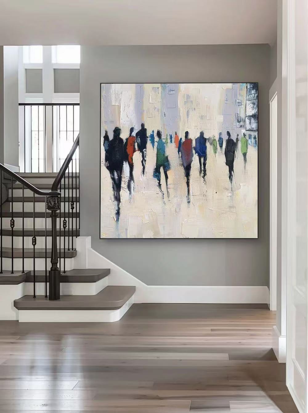Modern Handcrafted Figure Painting Fine Wall Art For Home Decor MDP1035G