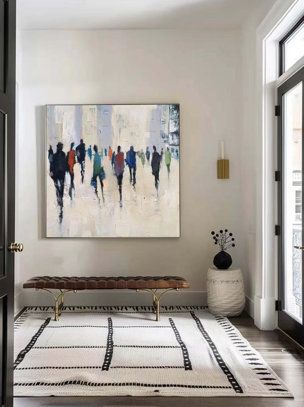 Modern Handcrafted Figure Painting Fine Wall Art For Home Decor MDP1035G