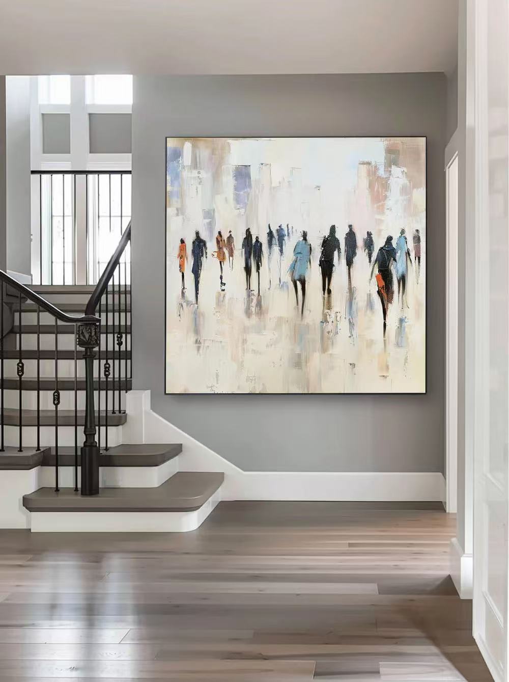 Modern Handcrafted Figure Painting Fine Wall Art For Home Decor MDP1035H