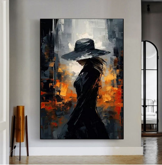 Handcrafted Modern Figure Painting Fine Wall Art For Homedecor MDP1038