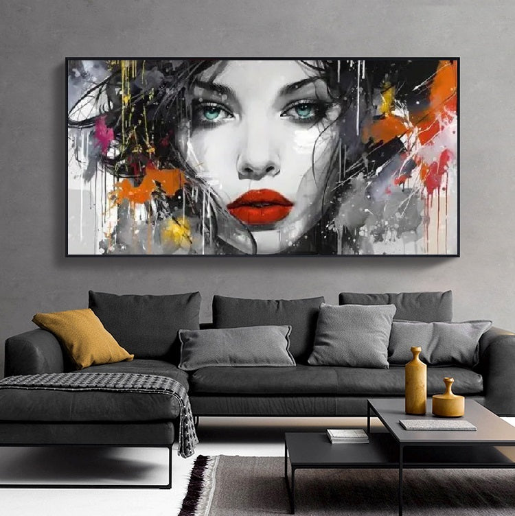 Modern figure painting with expressive brushstrokes