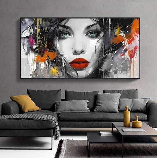 Modern figure painting with expressive brushstrokes