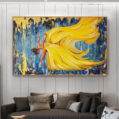 Modern figure painting with expressive brushstrokes