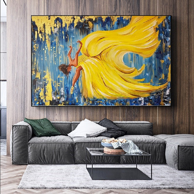 Modern figure painting with expressive brushstrokes