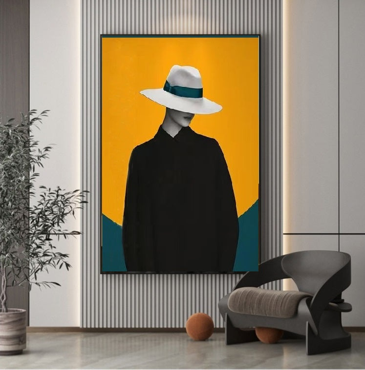 Handcrafted Modern Figure Painting Fine Wall Art For Homedecor MDP1042B