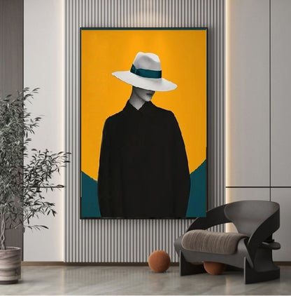 Handcrafted Modern Figure Painting Fine Wall Art For Homedecor MDP1042B