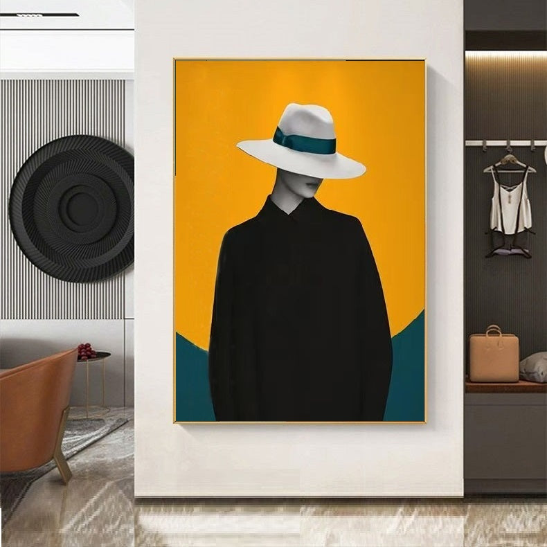 Handcrafted Modern Figure Painting Fine Wall Art For Homedecor MDP1042B
