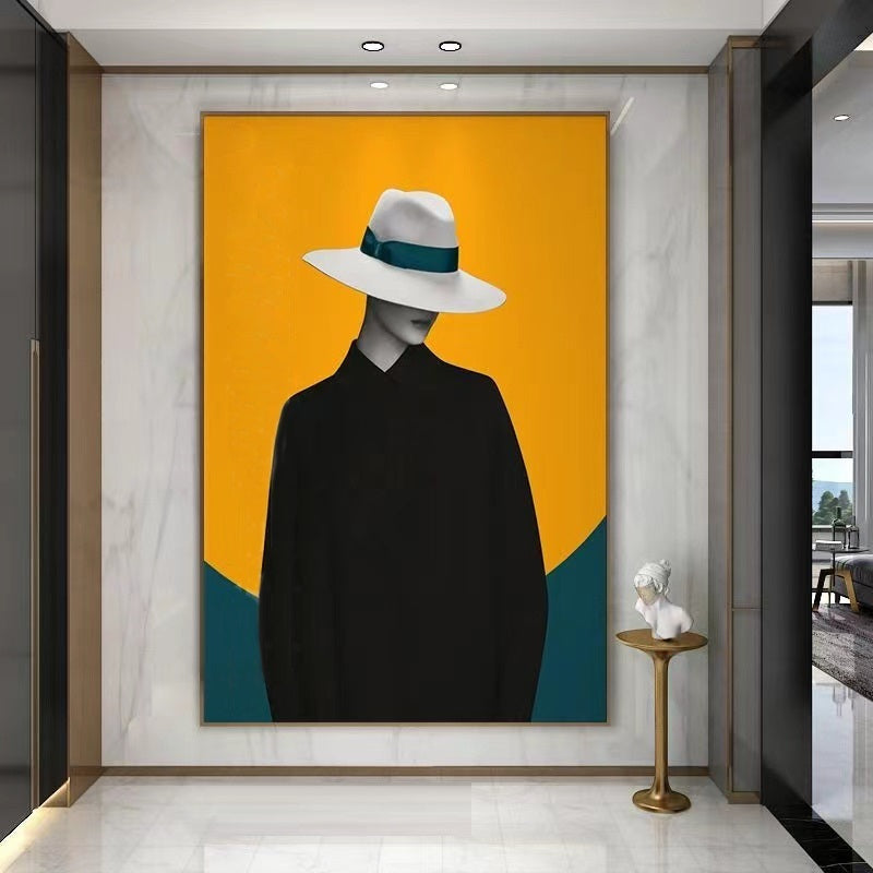 Handcrafted Modern Figure Painting Fine Wall Art For Homedecor MDP1042B