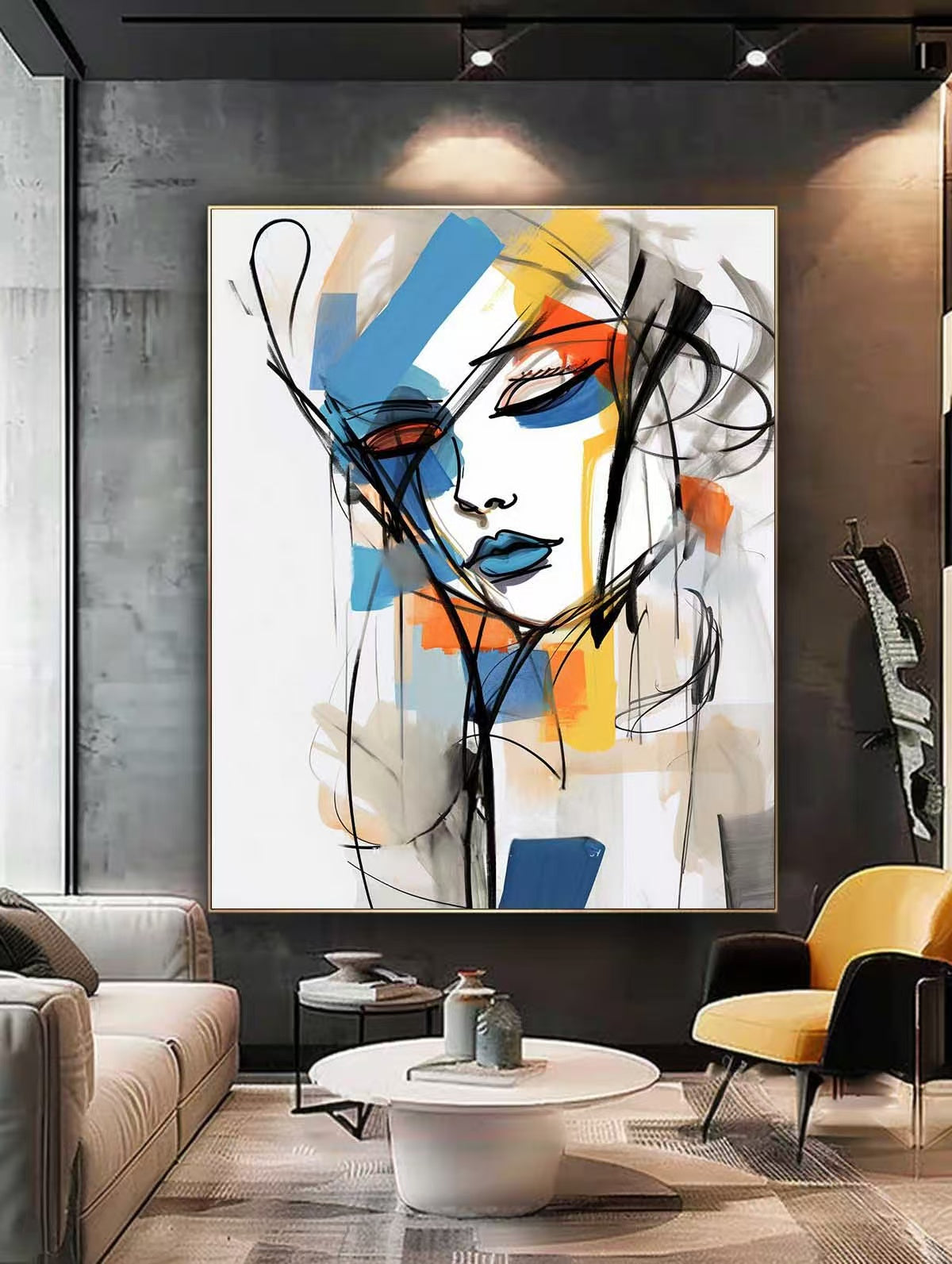 Handcrafted Modern Figure Painting Fine Wall Art For Homedecor MDP1046