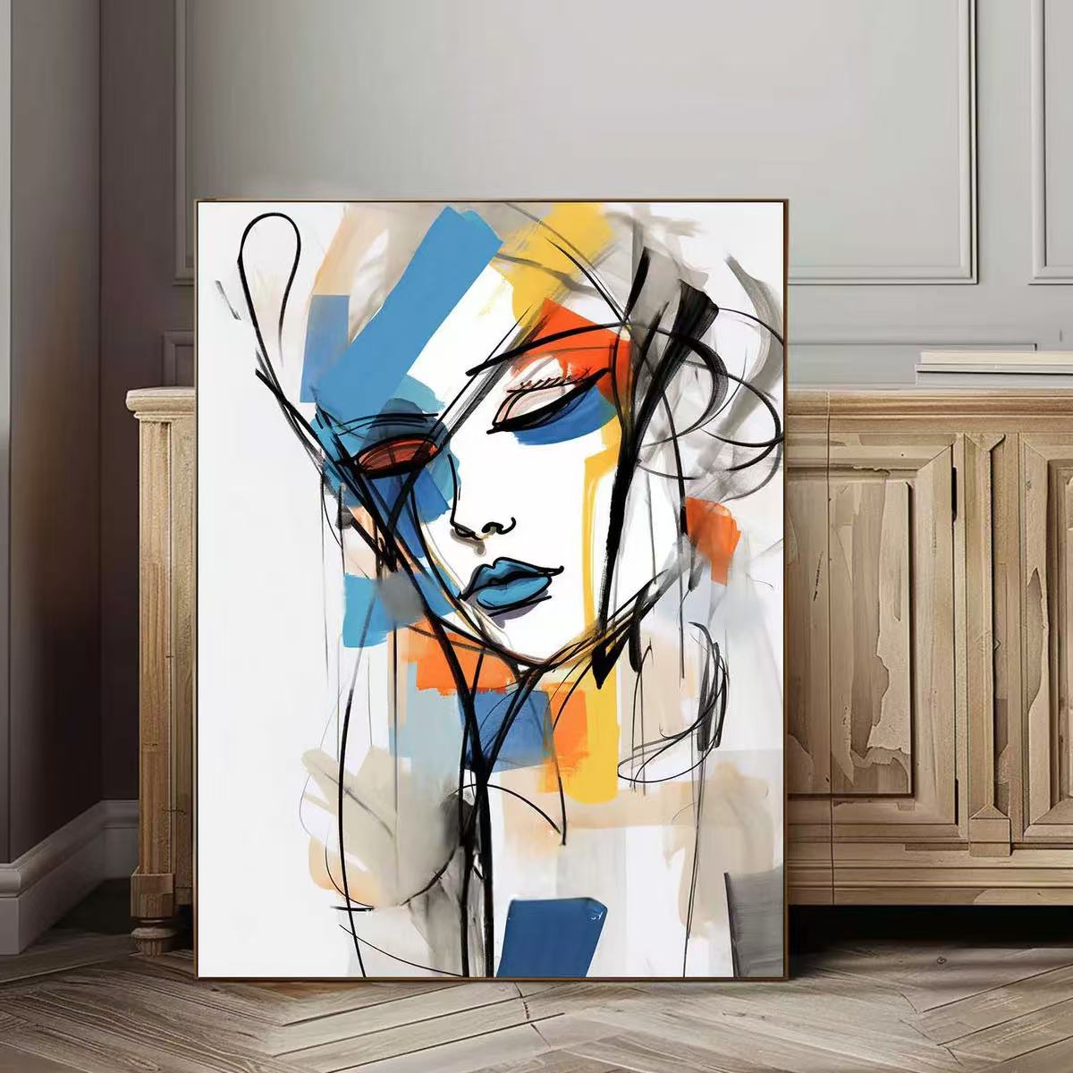 Handcrafted Modern Figure Painting Fine Wall Art For Homedecor MDP1046
