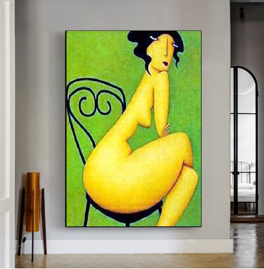 Handcrafted Modern Figure Painting Fine Wall Art For Homedecor MDP1049