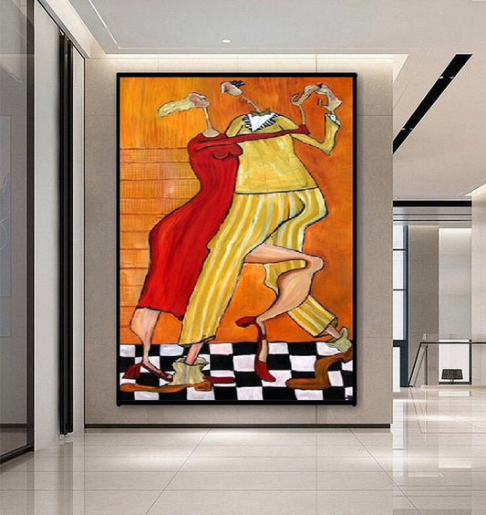 Handcrafted Modern Figure Painting Fine Wall Art For Homedecor MDP1050