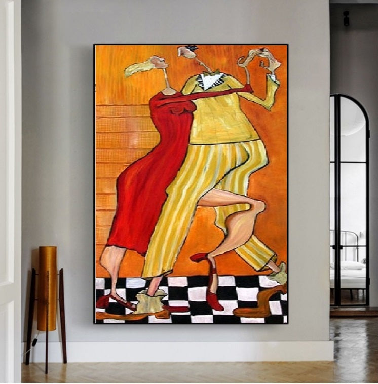 Handcrafted Modern Figure Painting Fine Wall Art For Homedecor MDP1050