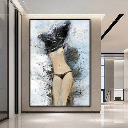 Handcrafted Modern Figure Painting Fine Wall Art For Homedecor MDP1054