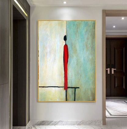 Handcrafted Modern Figure Painting Fine Wall Art For Homedecor MDP1056A