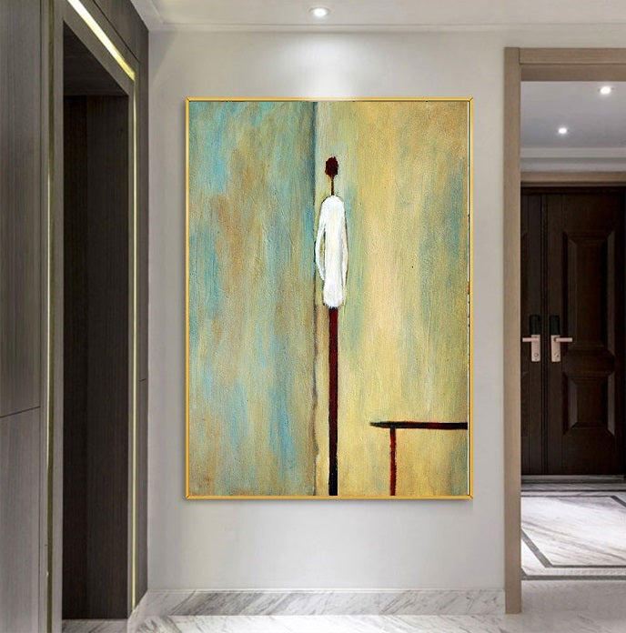 Handcrafted Modern Figure Painting Fine Wall Art For Homedecor MDP1056B