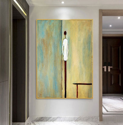 Handcrafted Modern Figure Painting Fine Wall Art For Homedecor MDP1056B