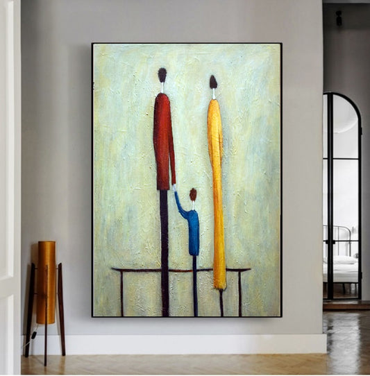 Handcrafted Modern Figure Painting Fine Wall Art For Homedecor MDP1057A