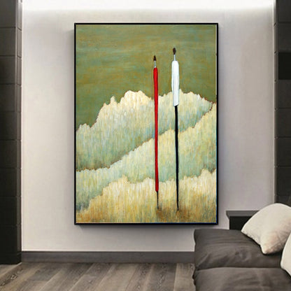 Handcrafted Modern Figure Painting Fine Wall Art For Homedecor MDP1057B