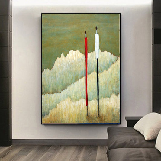 Handcrafted Modern Figure Painting Fine Wall Art For Homedecor MDP1057B