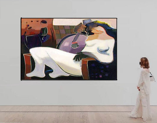Handcrafted Modern Figure Painting Fine Wall Art For Homedecor MDP1058