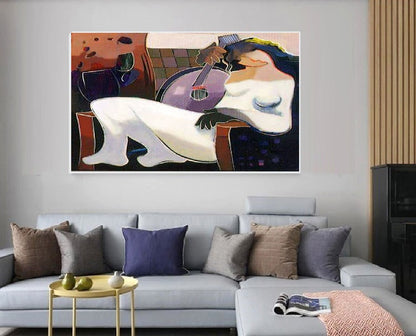 Handcrafted Modern Figure Painting Fine Wall Art For Homedecor MDP1058