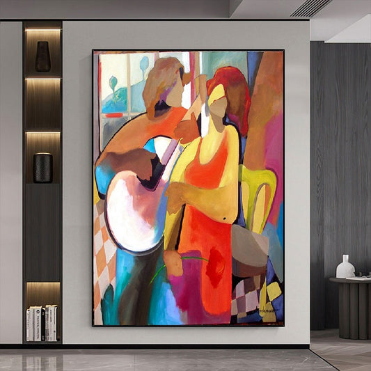 Handcrafted Modern Figure Painting Fine Wall Art For Homedecor MDP1059