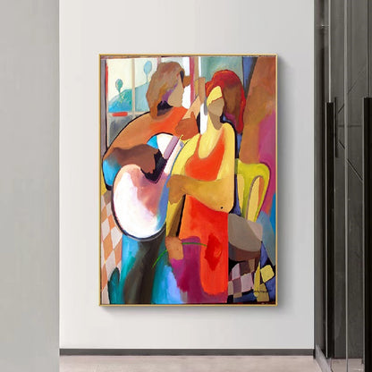 Handcrafted Modern Figure Painting Fine Wall Art For Homedecor MDP1059