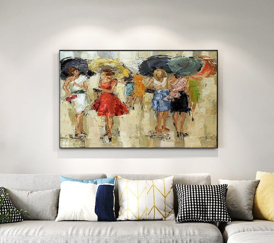 Handcrafted Modern Figure Painting Fine Wall Art For Homedecor MDP1063