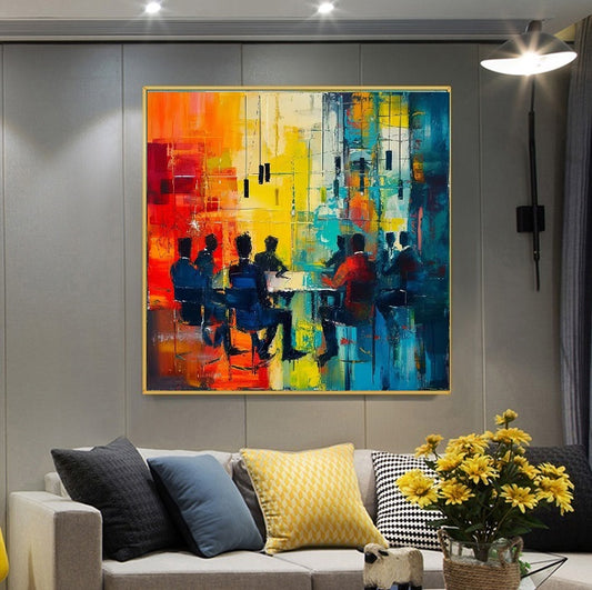 Handcrafted Modern Figure Painting Fine Wall Art For Homedecor MDP1065