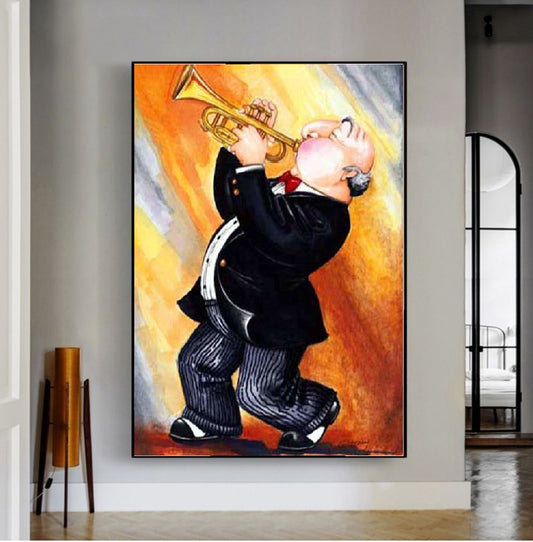 Handcrafted Modern Figure Painting Fine Wall Art For Homedecor MDP1068A