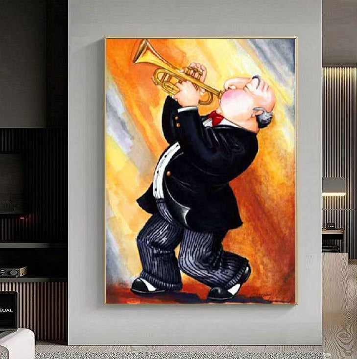 Handcrafted Modern Figure Painting Fine Wall Art For Homedecor MDP1068A