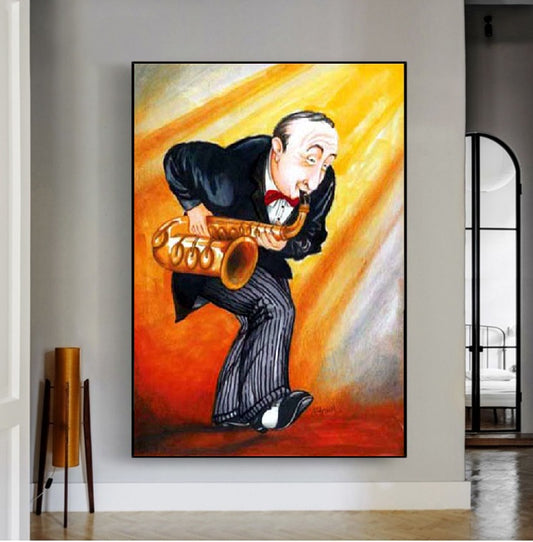 Handcrafted Modern Figure Painting Fine Wall Art For Homedecor MDP1068B