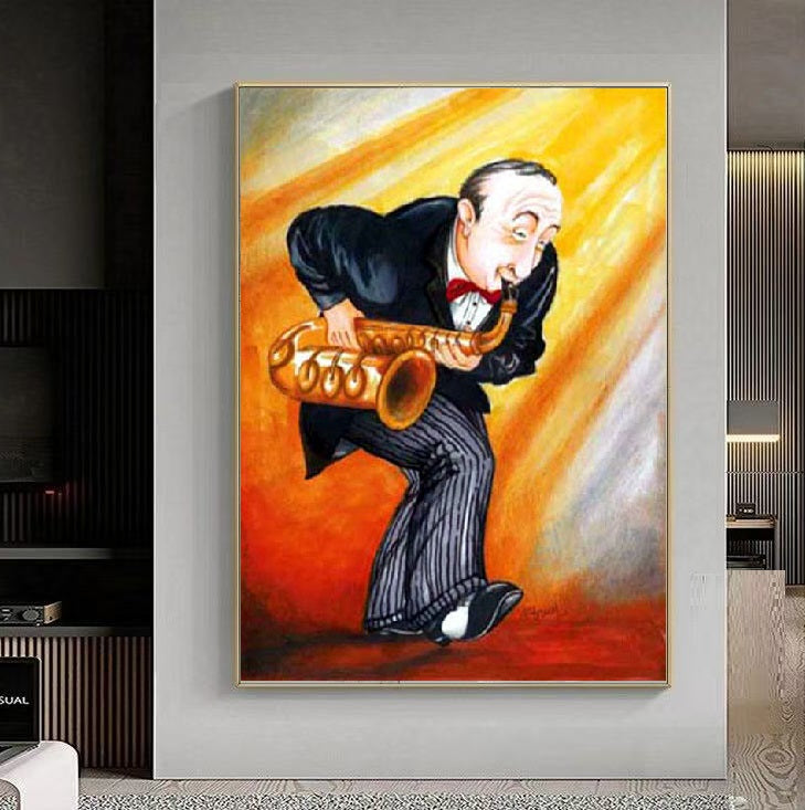 Handcrafted Modern Figure Painting Fine Wall Art For Homedecor MDP1068B