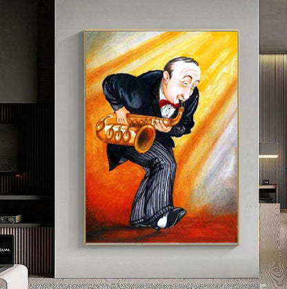 Handcrafted Modern Figure Painting Fine Wall Art For Homedecor MDP1068B