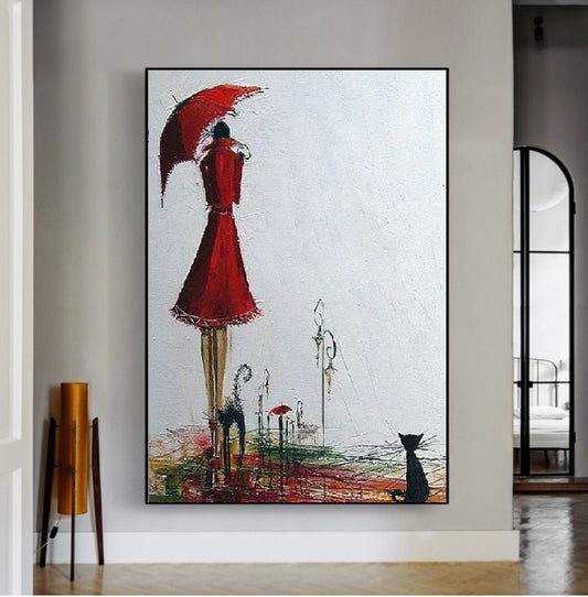 Handcrafted Modern Figure Painting Fine Wall Art For Homedecor MDP1069A