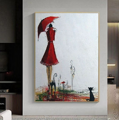 Handcrafted Modern Figure Painting Fine Wall Art For Homedecor MDP1069A