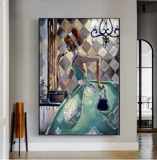 Handcrafted Modern Figure Painting Fine Wall Art For Homedecor MDP1072A