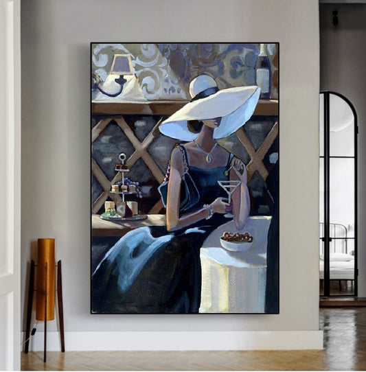 Handcrafted Modern Figure Painting Fine Wall Art For Homedecor MDP1072D