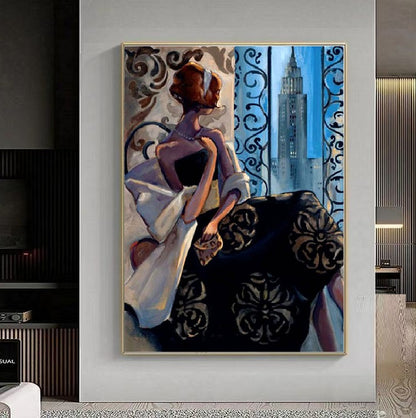 Handcrafted Modern Figure Painting Fine Wall Art For Homedecor MDP1072F